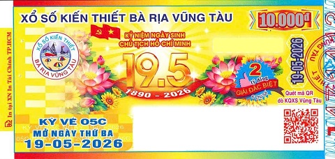 Giải đặc biệt Kỳ vé 5C mở thưởng ngày 19/05/2026