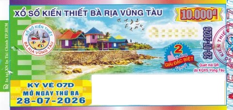 Giải đặc biệt Kỳ vé 7D mở thưởng ngày 28/07/2026