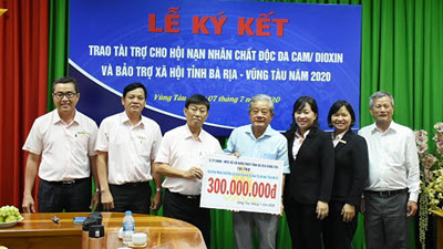Công ty Xổ Số kiến thiết BR-VT trao tài trợ cho hội nạn nhân chất độc da cam/Dioxin năm 2020