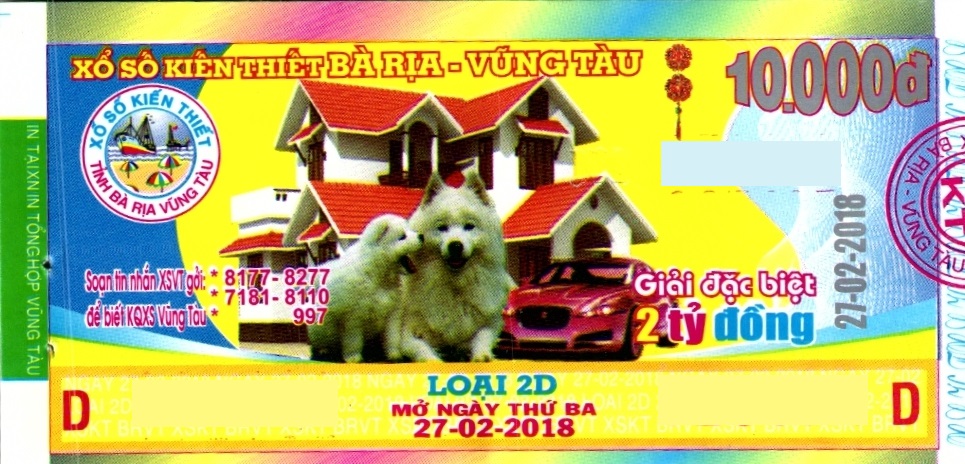Thông tin trúng thưởng Kỳ vé 2D mở thưởng ngày 27/02/2018