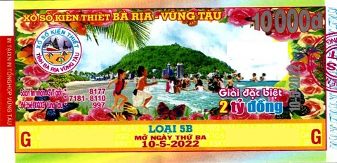 Giải đặc biệt Kỳ vé 5B mở thưởng ngày 10/05/2022