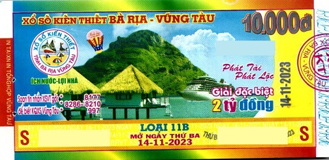Giải đặc biệt Kỳ vé 11B mở thưởng ngày 14/11/2023