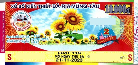 Giải đặc biệt Kỳ vé 11C mở thưởng ngày 21/11/2023