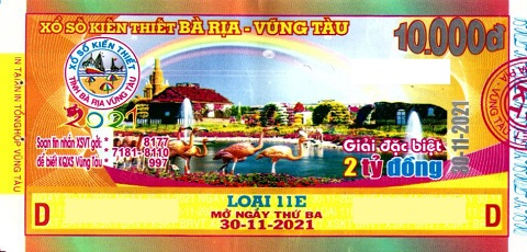 Giải đặc biệt Kỳ vé 11E mở thưởng ngày 30/11/2021