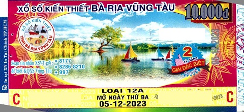 Giải đặc biệt Kỳ vé 12A mở thưởng ngày 05/12/2023